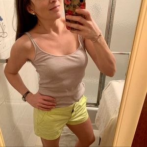 J.Crew Classic Cotton Spaghetti Strap Tank Neutral